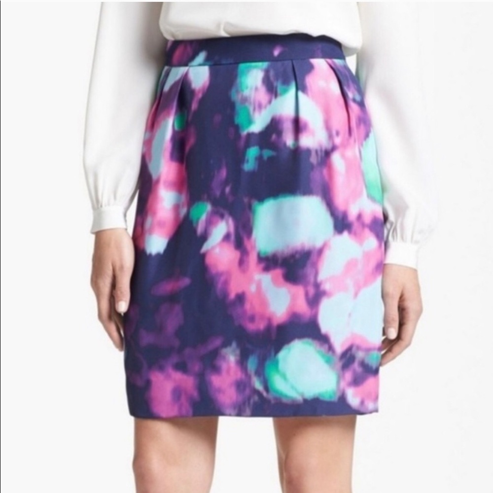 Kate spade abstract floral lined Barry skirt